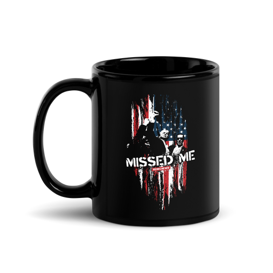 Missed Me Black Glossy Mug