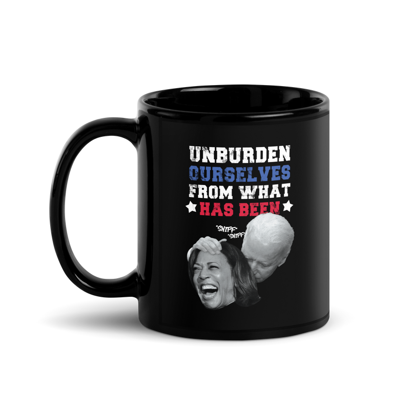 Load image into Gallery viewer, Unburden Ourselves Black Glossy Mug