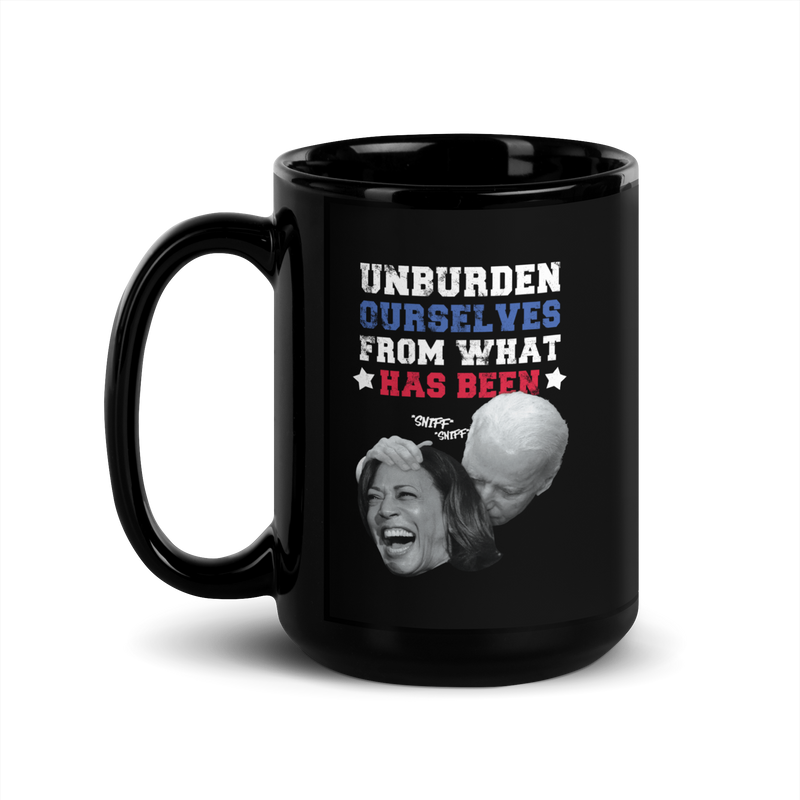 Load image into Gallery viewer, Unburden Ourselves Black Glossy Mug