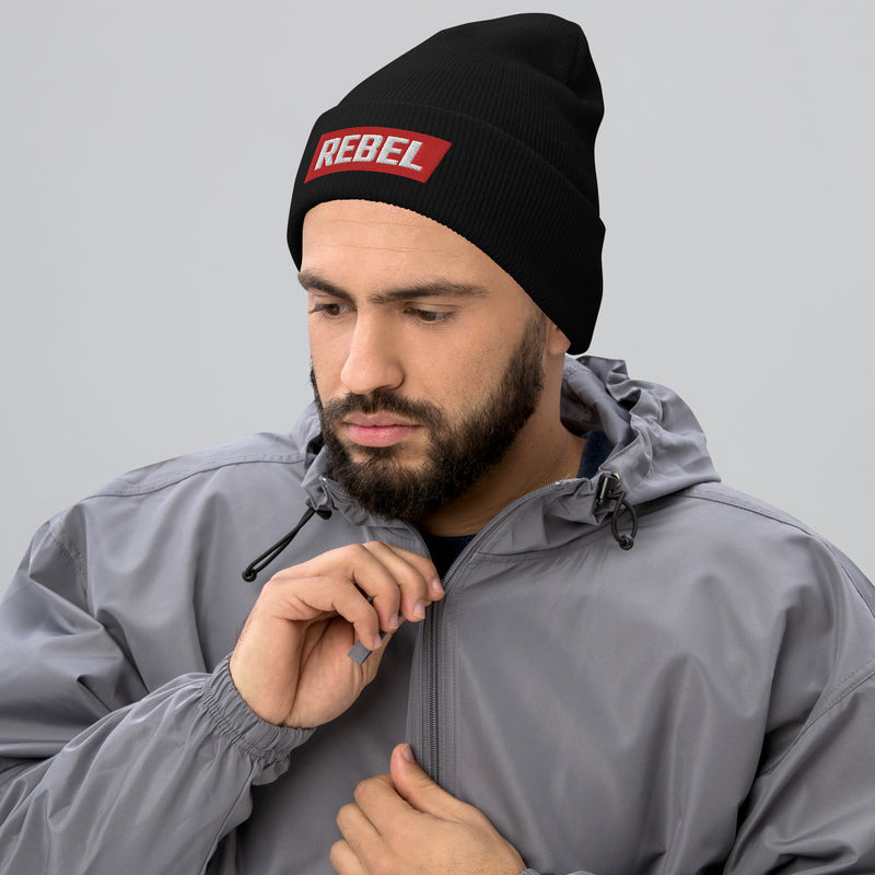 Load image into Gallery viewer, REBEL Logo- Cuffed Beanie
