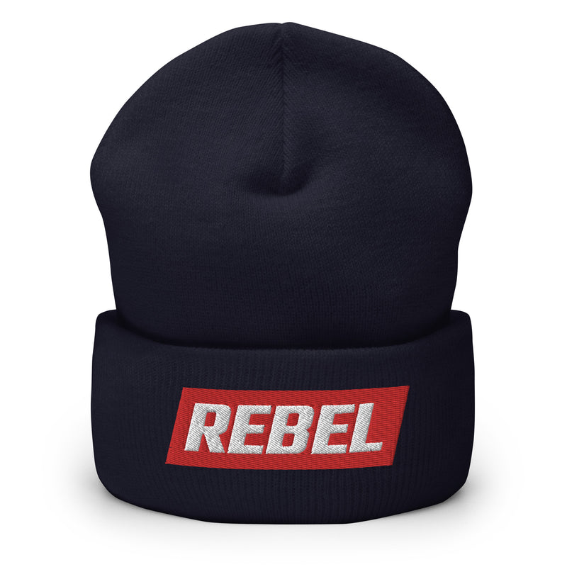 Load image into Gallery viewer, REBEL Logo- Cuffed Beanie