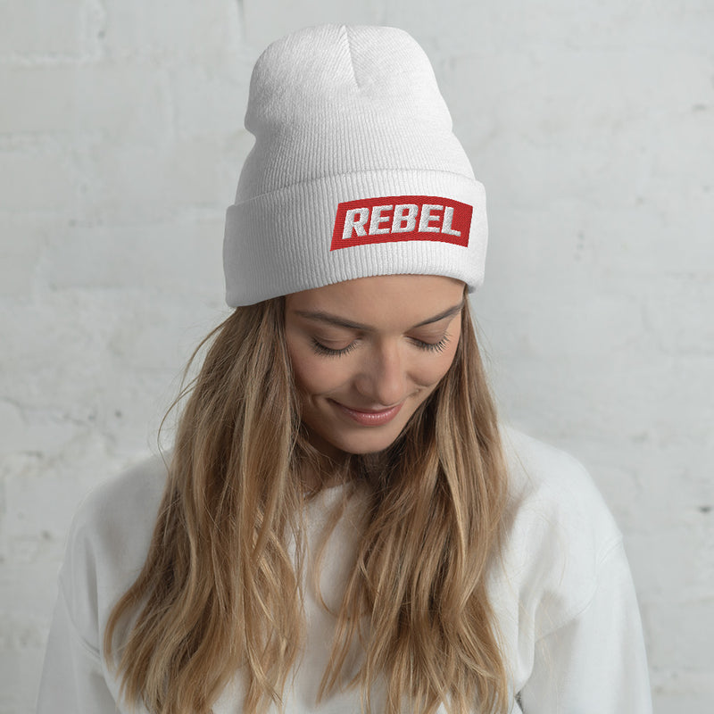 Load image into Gallery viewer, REBEL Logo- Cuffed Beanie