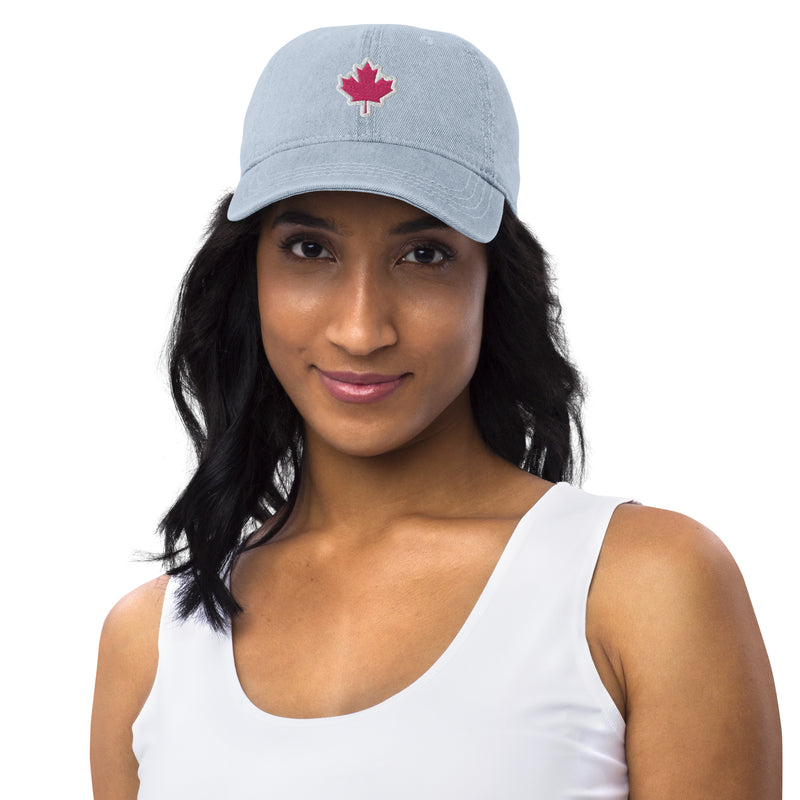 Load image into Gallery viewer, Maple Leaf Canada Denim Hat
