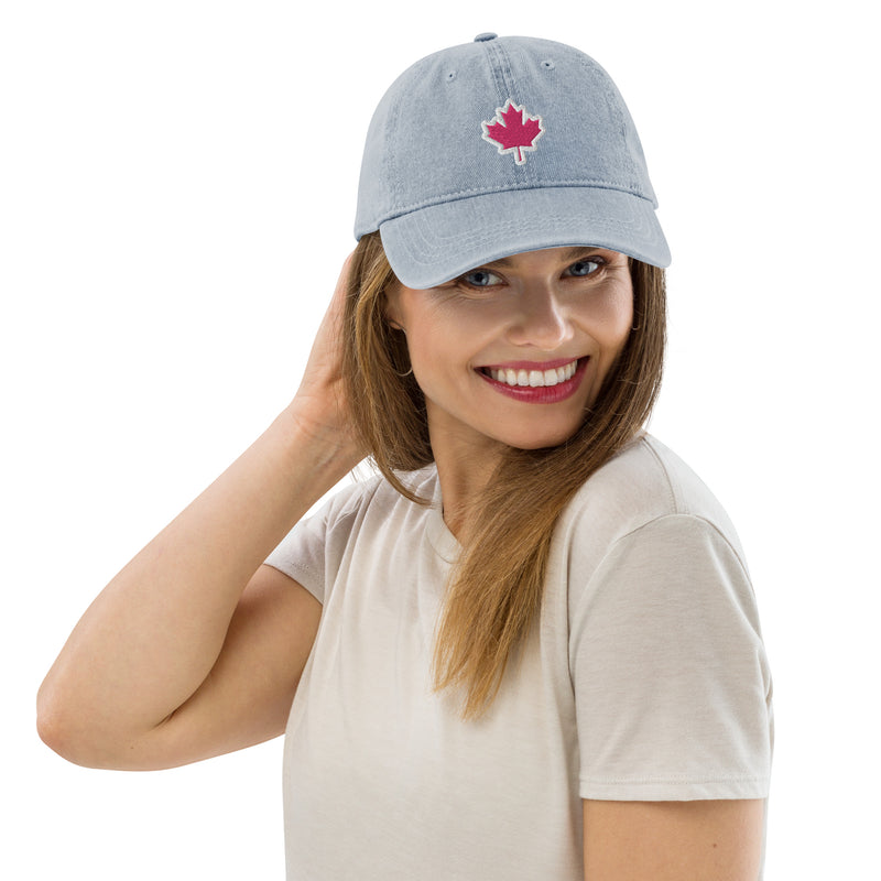 Load image into Gallery viewer, Maple Leaf Canada Denim Hat