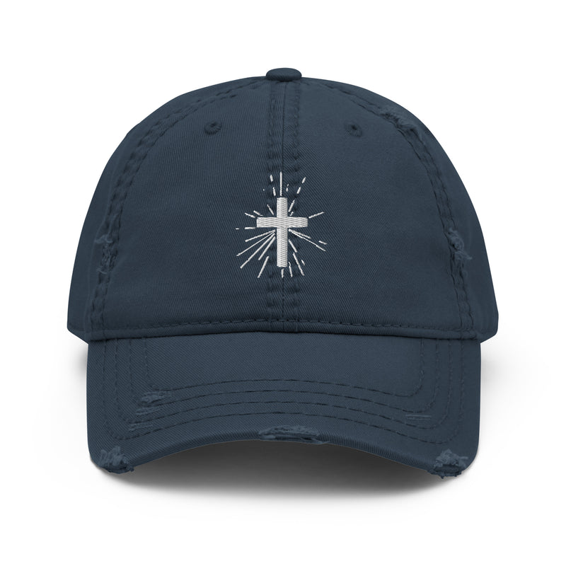 Load image into Gallery viewer, Brilliant Cross - Distressed Baseball Cap