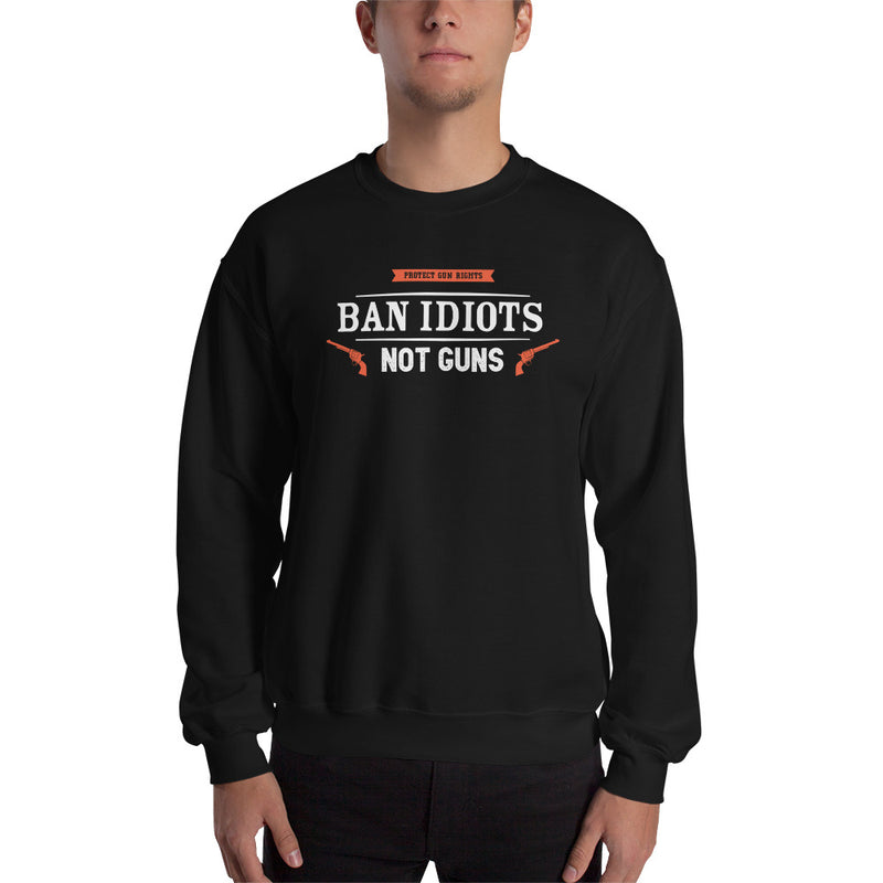 Load image into Gallery viewer, Ban Idiots Not Guns Unisex Sweatshirt