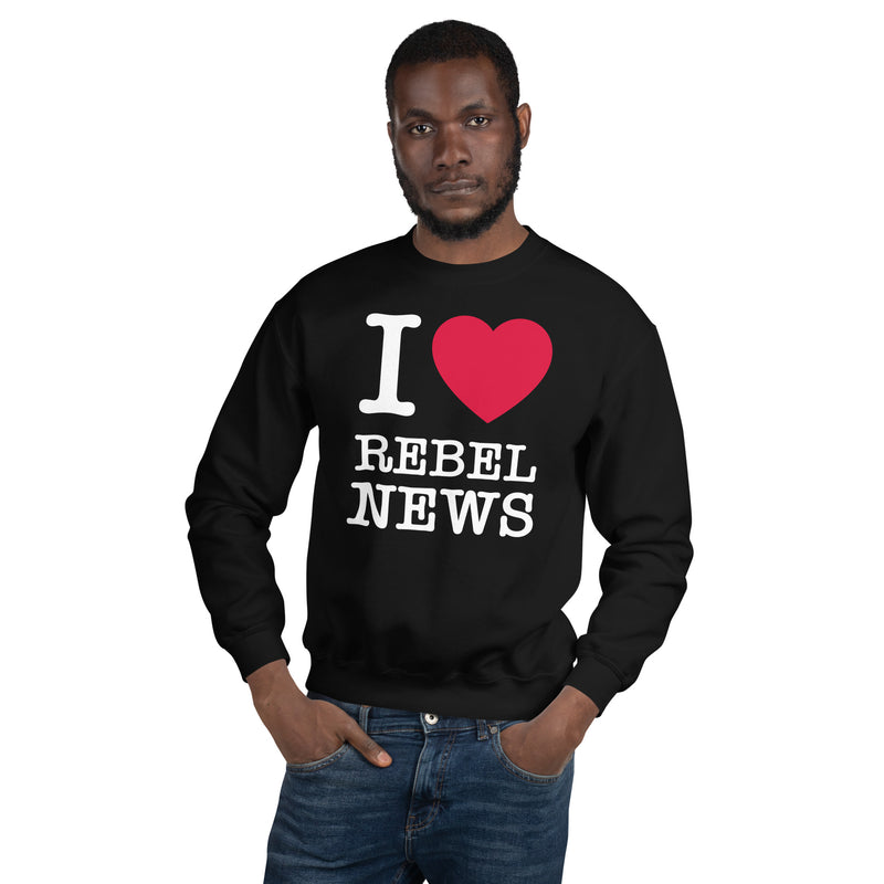 Load image into Gallery viewer, I Heart Rebel News Unisex Sweatshirt