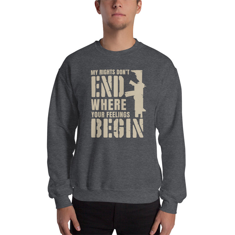 Load image into Gallery viewer, My Rights Don't End Where Your Feelings Begin Unisex Sweatshirt