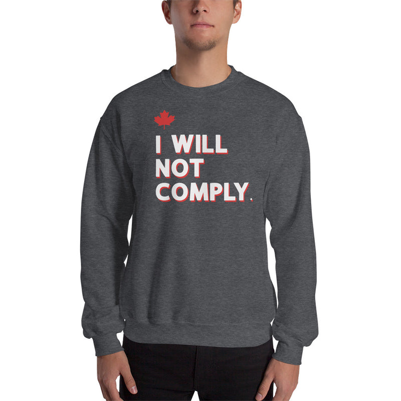 Load image into Gallery viewer, I Will Not Comply Maple Leaf Unisex Sweatshirt
