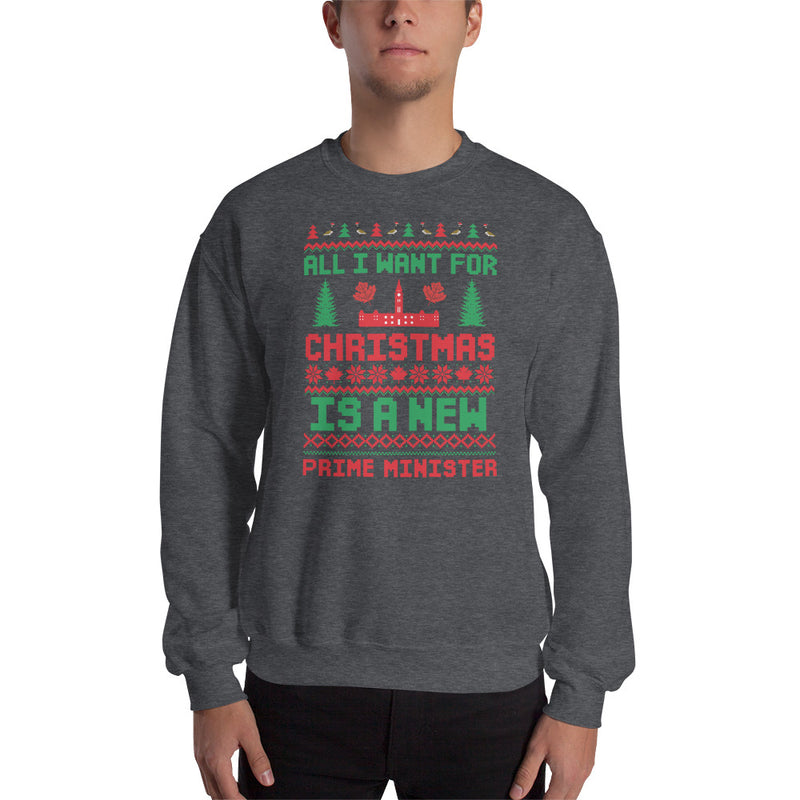 Load image into Gallery viewer, All I Want For Christmas Is A New Prime Minister Unisex Sweatshirt