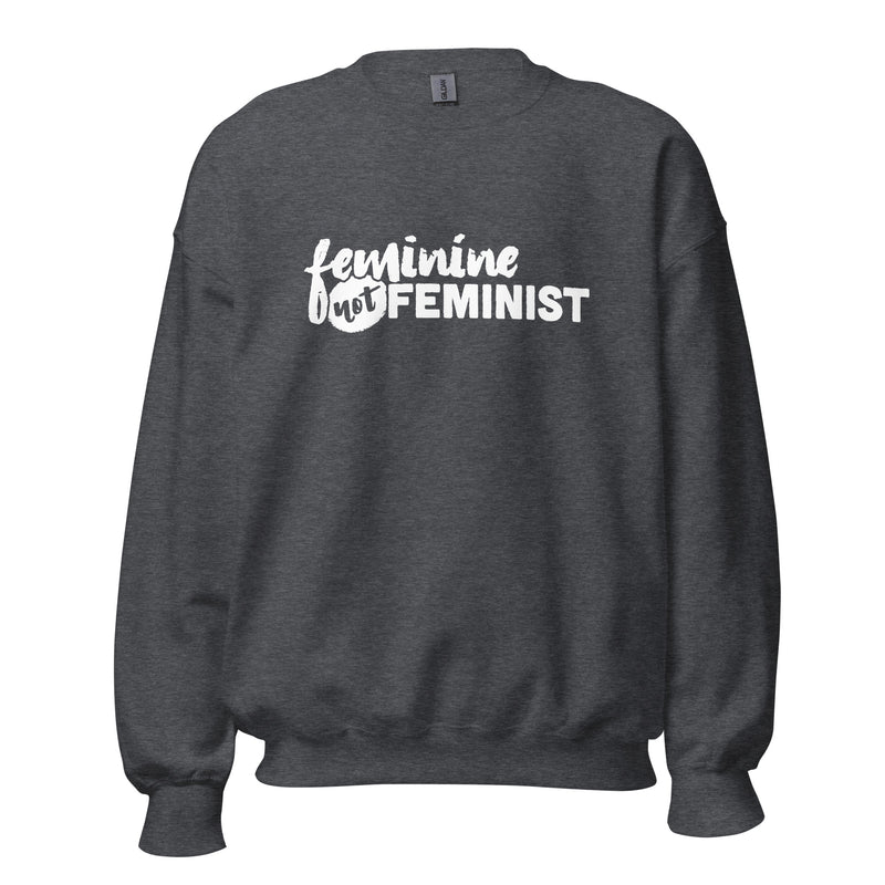 Load image into Gallery viewer, Feminine Not Feminist Unisex Sweatshirt