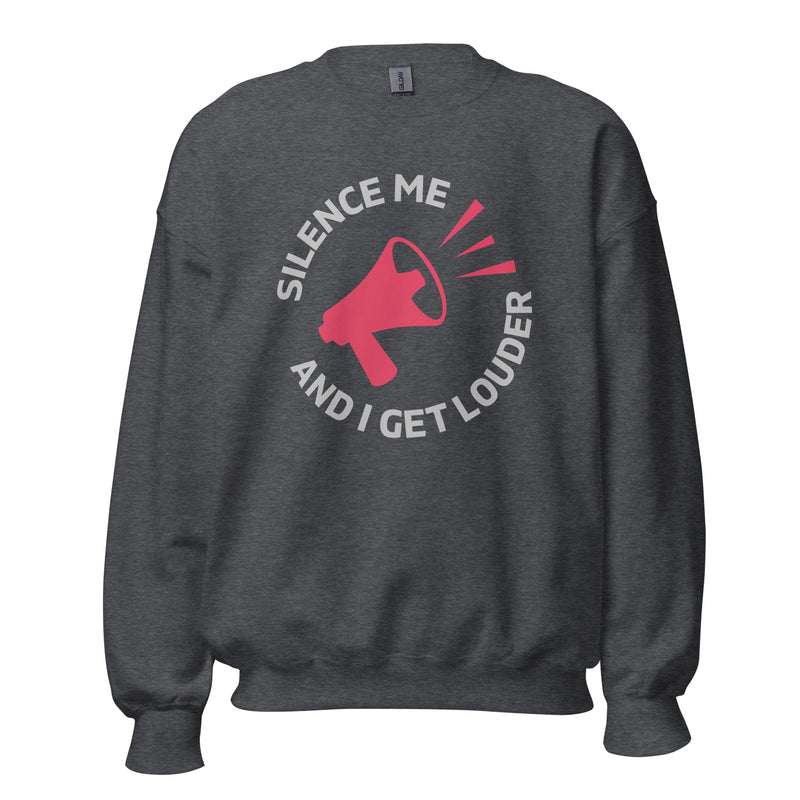 Load image into Gallery viewer, Silence Me and I Get Louder Rebel Horn Unisex Sweatshirt