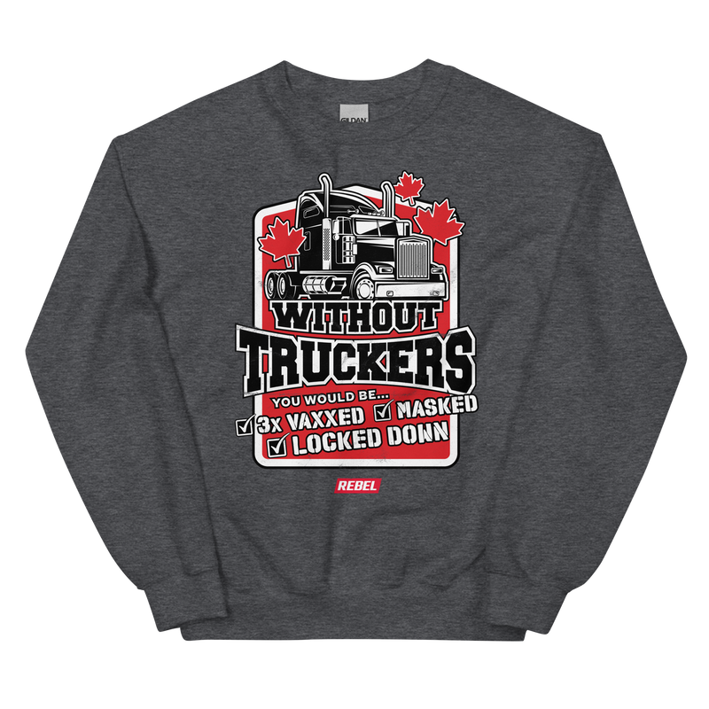 Load image into Gallery viewer, Without Truckers Unisex Sweatshirt