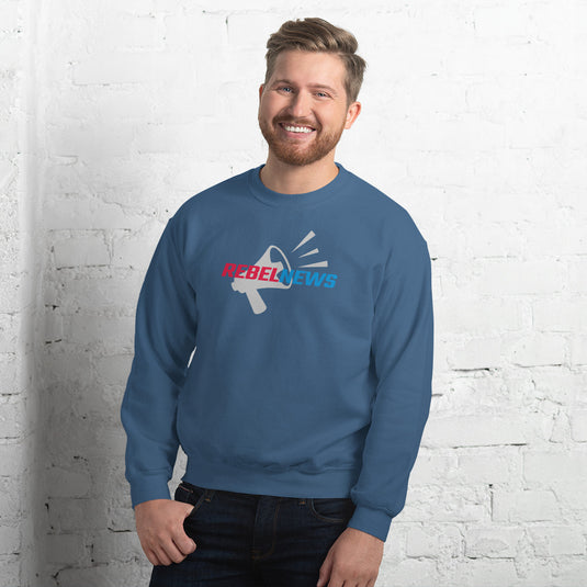 Rebel News Logo Horn Background Unisex Sweatshirt