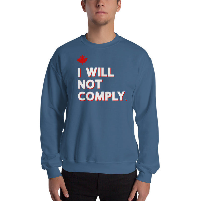 Load image into Gallery viewer, I Will Not Comply Maple Leaf Unisex Sweatshirt