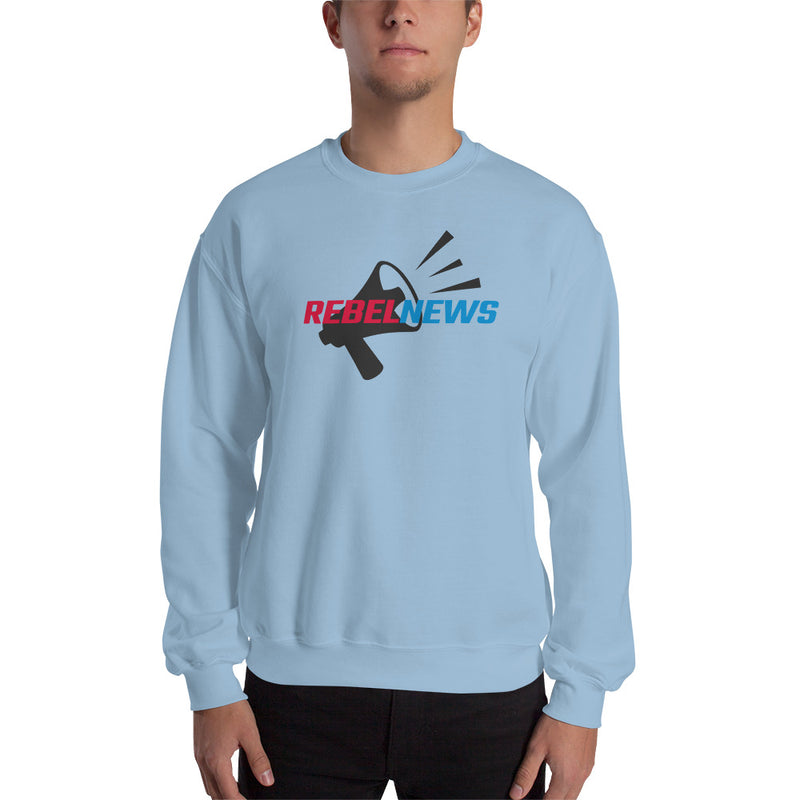 Load image into Gallery viewer, Rebel News Logo Horn Background Unisex Sweatshirt
