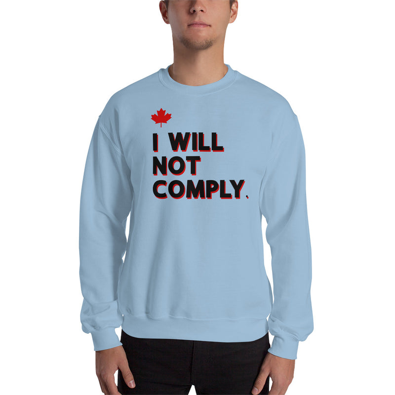 Load image into Gallery viewer, I Will Not Comply Maple Leaf Unisex Sweatshirt