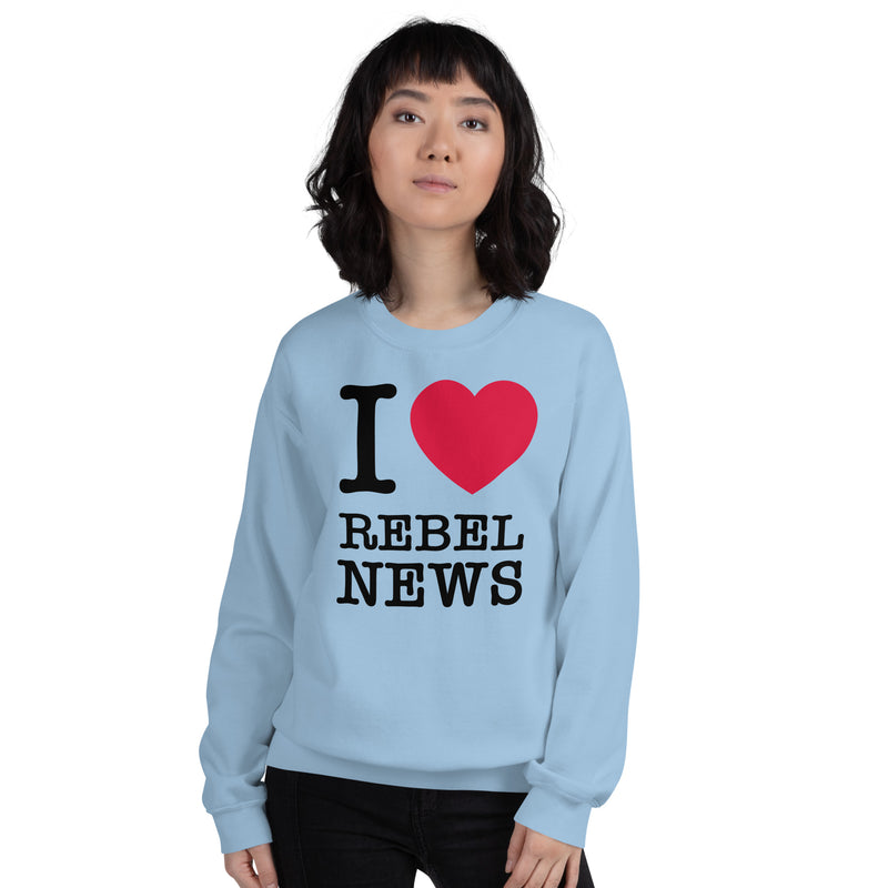 Load image into Gallery viewer, I Heart Rebel News Unisex Sweatshirt