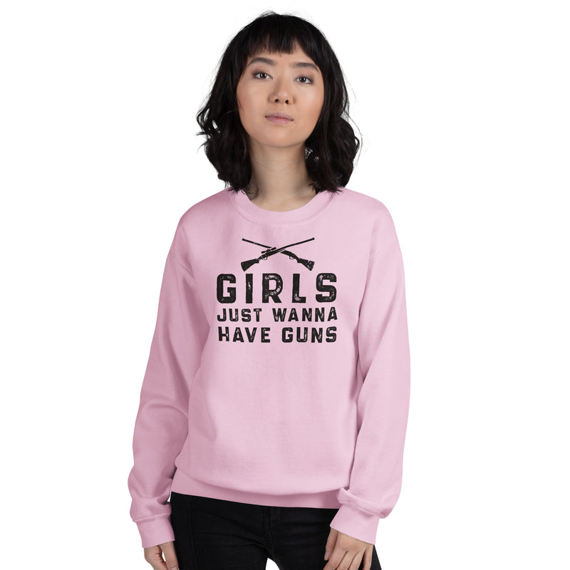 Load image into Gallery viewer, Girls Just Wanna Have Guns Unisex Sweatshirt