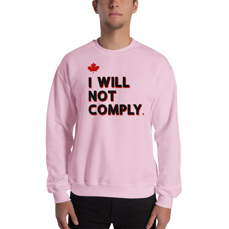 Load image into Gallery viewer, I Will Not Comply Maple Leaf Unisex Sweatshirt