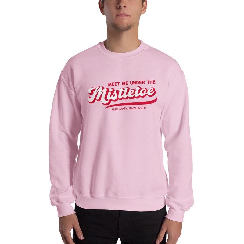 Load image into Gallery viewer, Retro Meet Me Under The Mistletoe (No Mask Required) Unisex Sweatshirt