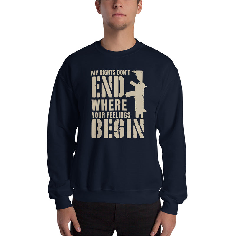 Load image into Gallery viewer, My Rights Don't End Where Your Feelings Begin Unisex Sweatshirt