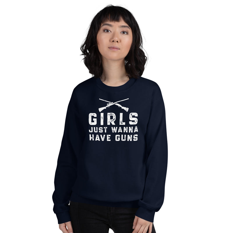 Load image into Gallery viewer, Girls Just Wanna Have Guns Unisex Sweatshirt