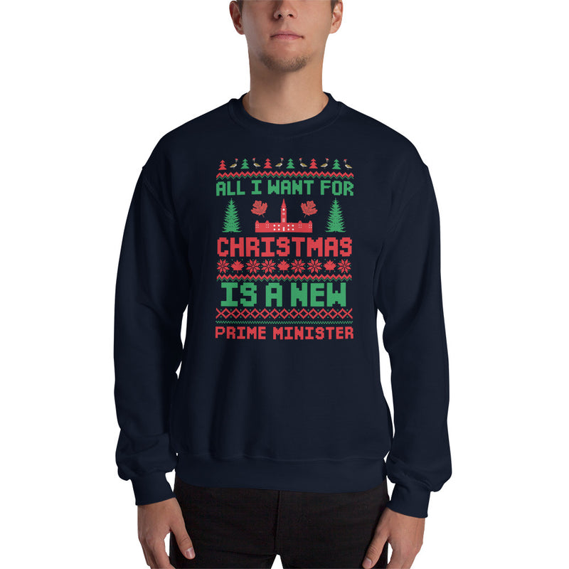 Load image into Gallery viewer, All I Want For Christmas Is A New Prime Minister Unisex Sweatshirt