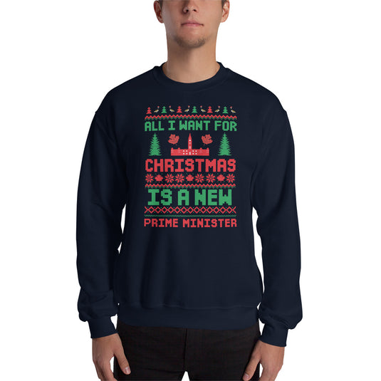 All I Want For Christmas Is A New Prime Minister Unisex Sweatshirt