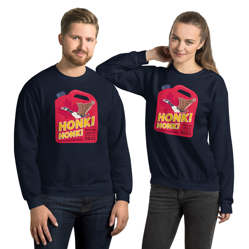 Load image into Gallery viewer, Honk! Honk! Jerrycan Goose Unisex Sweatshirt
