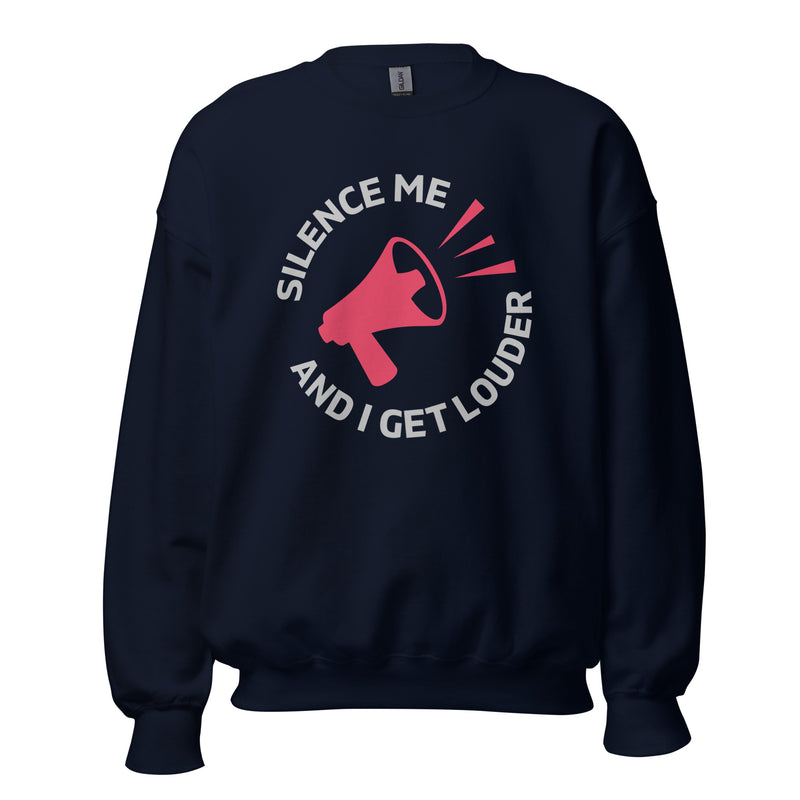Load image into Gallery viewer, Silence Me and I Get Louder Rebel Horn Unisex Sweatshirt