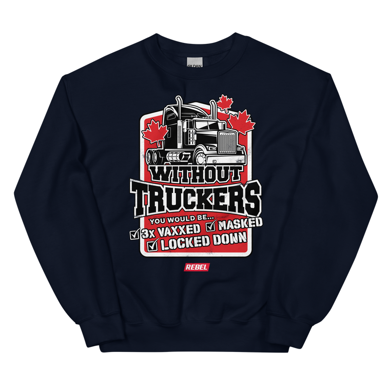 Load image into Gallery viewer, Without Truckers Unisex Sweatshirt
