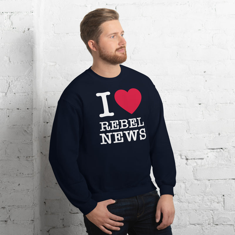 Load image into Gallery viewer, I Heart Rebel News Unisex Sweatshirt
