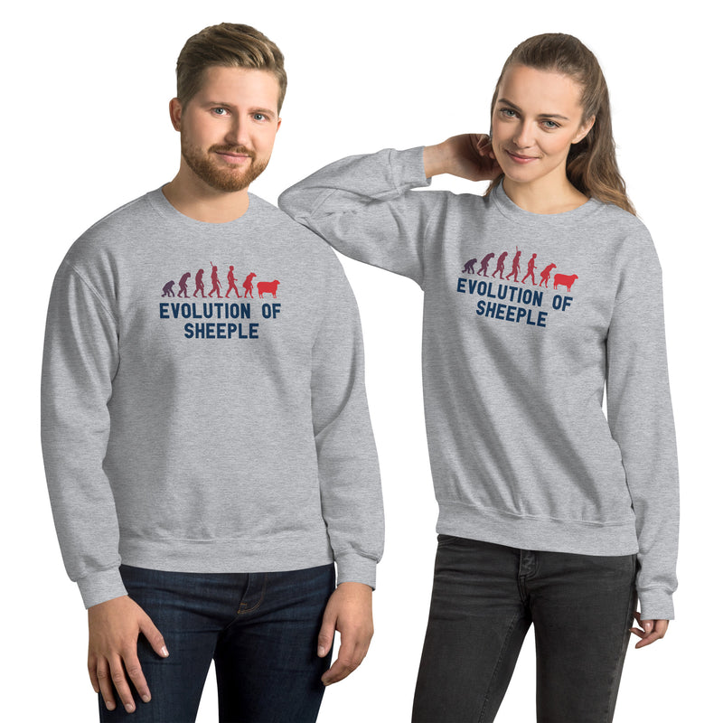 Load image into Gallery viewer, The Evolution of Sheeple Unisex Sweatshirt