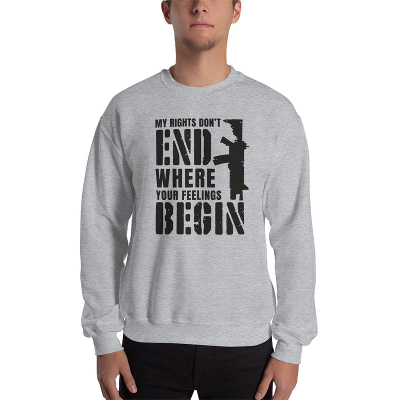 Load image into Gallery viewer, My Rights Don't End Where Your Feelings Begin Unisex Sweatshirt