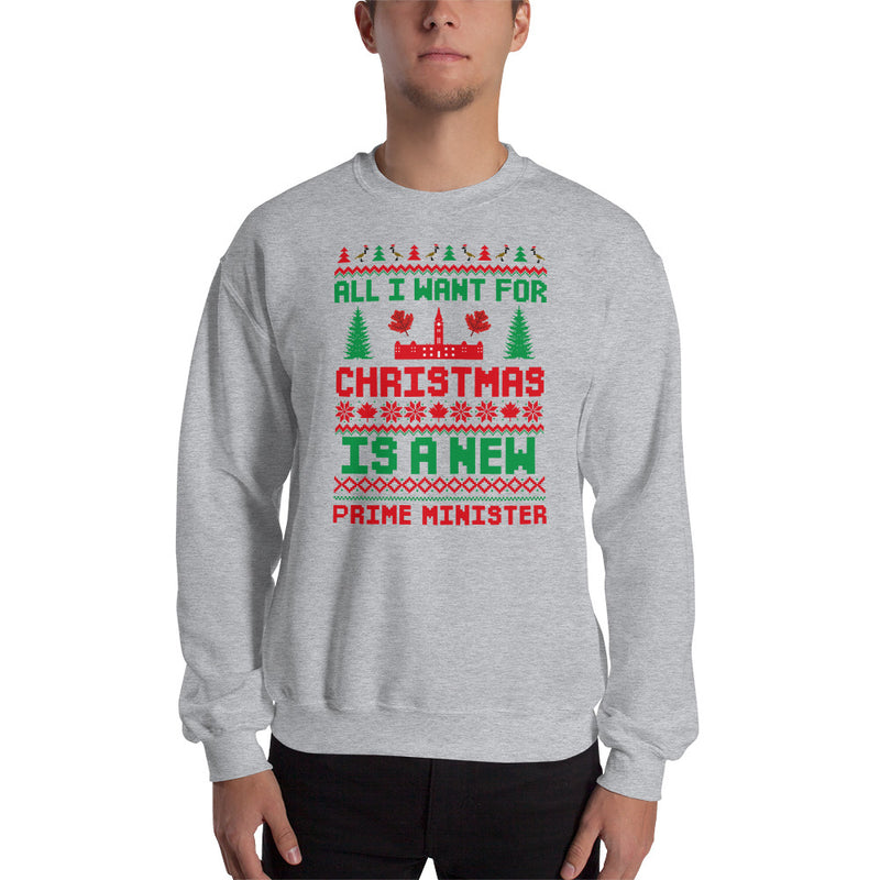 Load image into Gallery viewer, All I Want For Christmas Is A New Prime Minister Unisex Sweatshirt