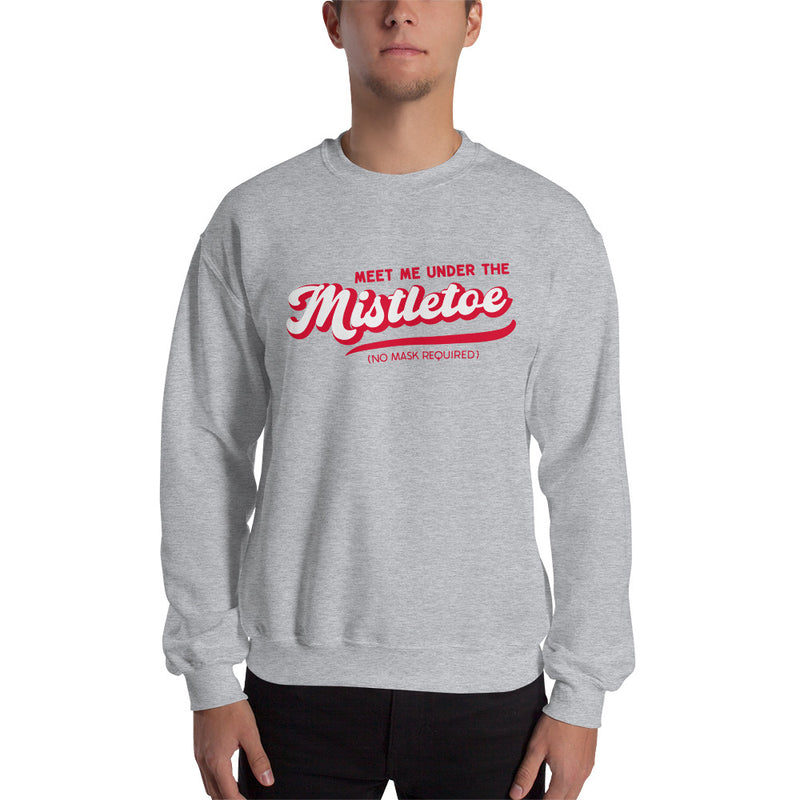 Load image into Gallery viewer, Retro Meet Me Under The Mistletoe (No Mask Required) Unisex Sweatshirt