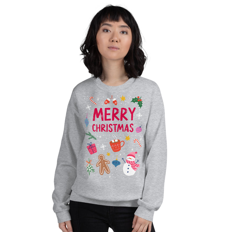 Load image into Gallery viewer, Whimsical Women's Merry Christmas Sweatshirt