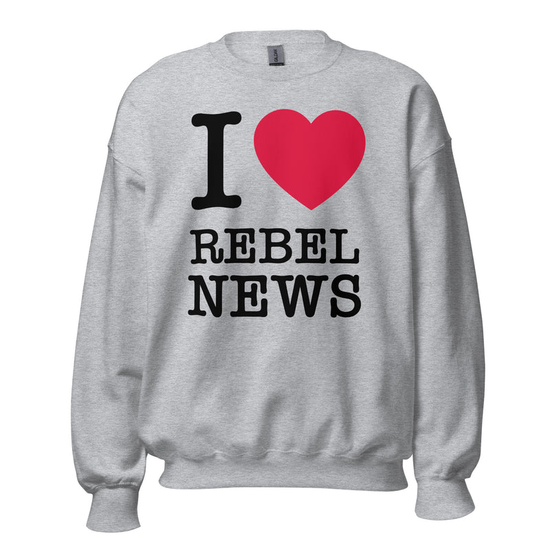 Load image into Gallery viewer, I Heart Rebel News Unisex Sweatshirt