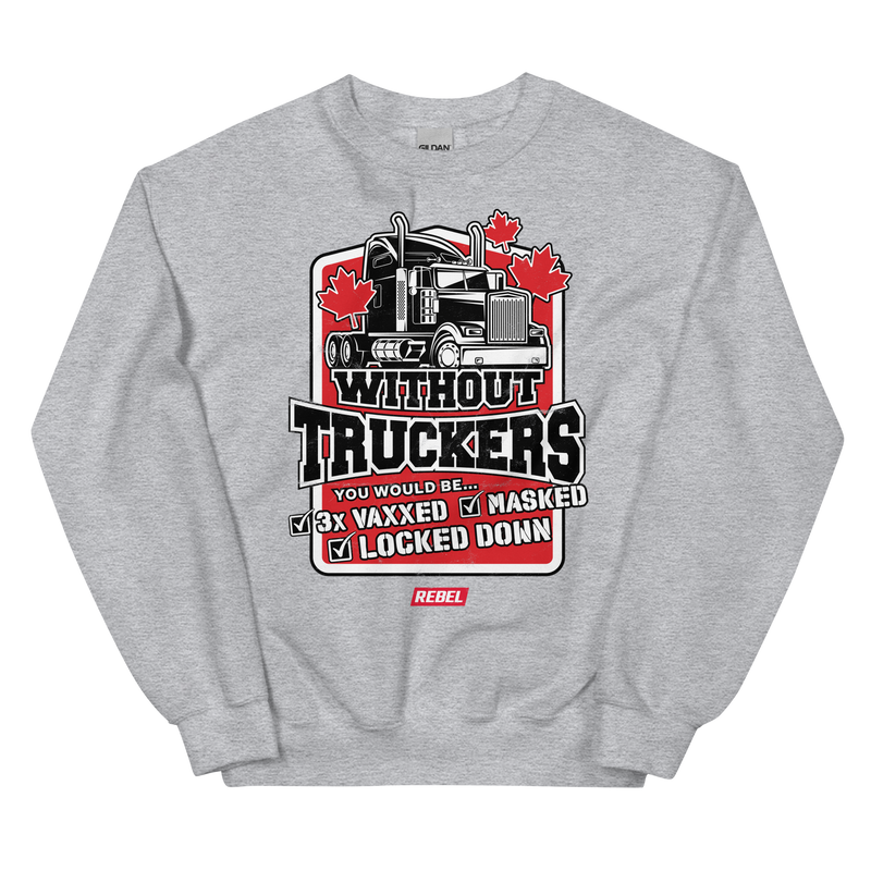 Load image into Gallery viewer, Without Truckers Unisex Sweatshirt