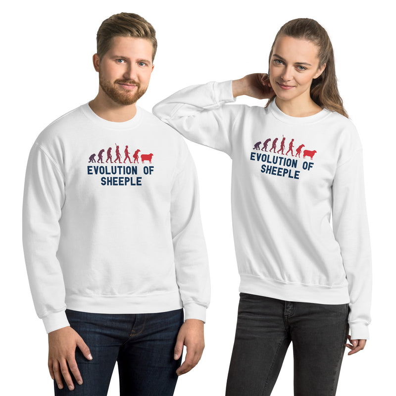 Load image into Gallery viewer, The Evolution of Sheeple Unisex Sweatshirt