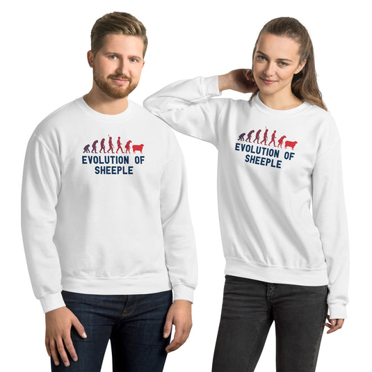 The Evolution of Sheeple Unisex Sweatshirt