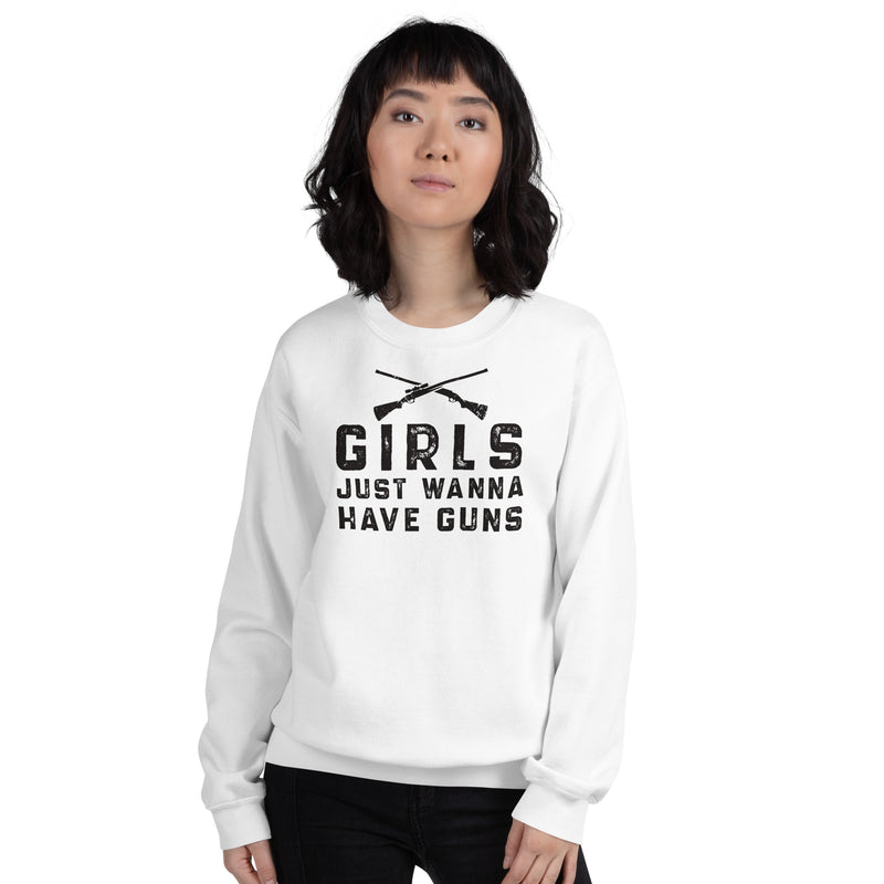 Load image into Gallery viewer, Girls Just Wanna Have Guns Unisex Sweatshirt