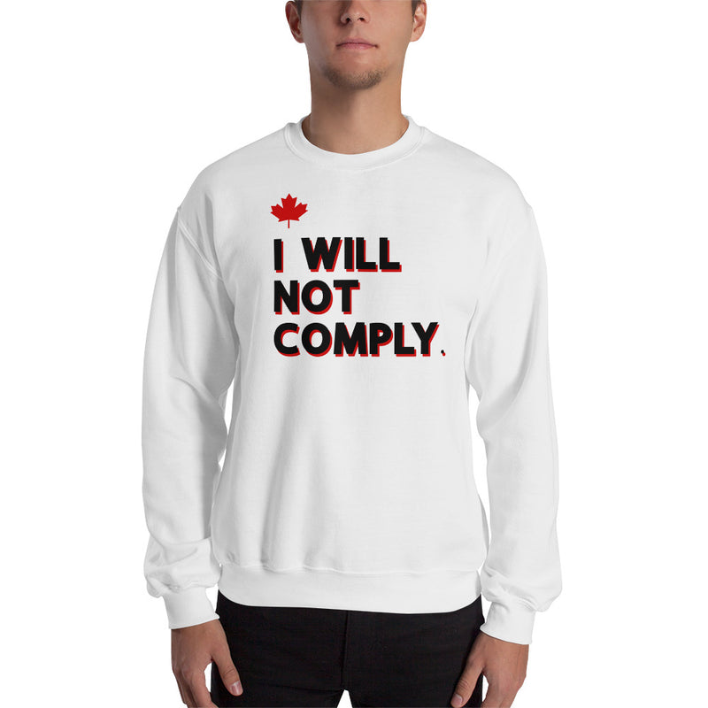Load image into Gallery viewer, I Will Not Comply Maple Leaf Unisex Sweatshirt