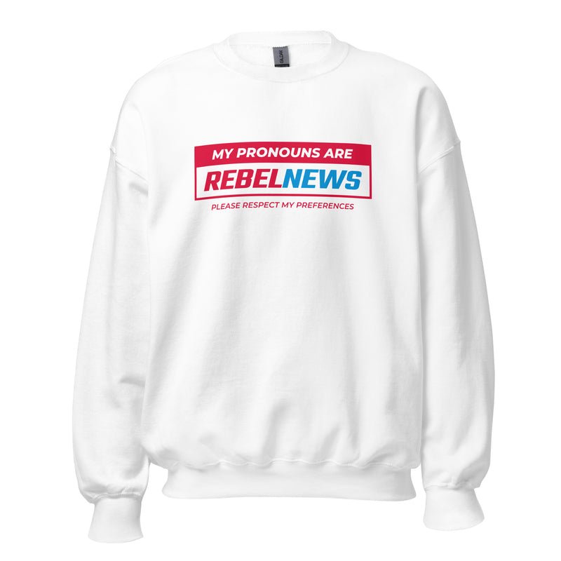 Load image into Gallery viewer, My Pronouns Are Rebel News Unisex Sweatshirt