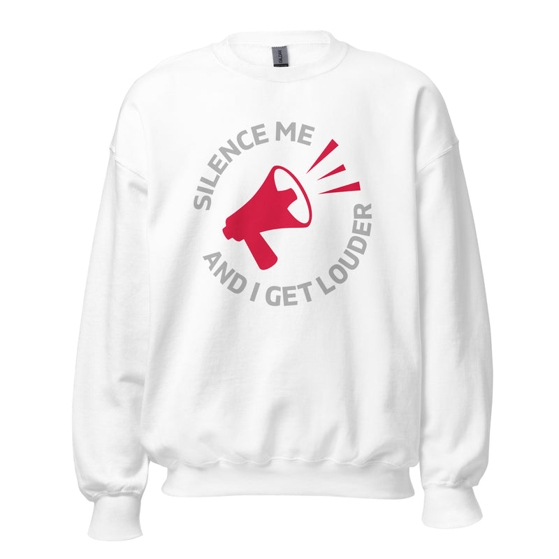 Load image into Gallery viewer, Silence Me and I Get Louder Rebel Horn Unisex Sweatshirt