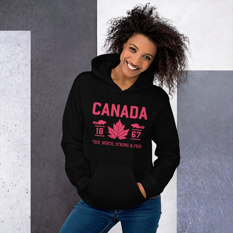 Load image into Gallery viewer, True North Strong and Free Unisex Hoodie