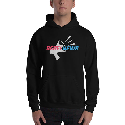Rebel News Logo Horn Background- Unisex Hoodie