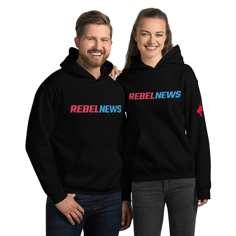 Load image into Gallery viewer, Rebel Typography Logo- Unisex Hoodie