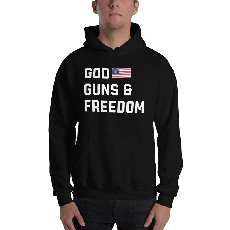 Load image into Gallery viewer, God, Guns & Freedom America-Unisex Hoodie